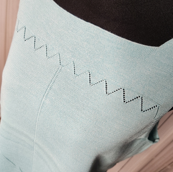 Norton McNaughton Teal Silk Pullover Size Medium - Picture 3 of 4